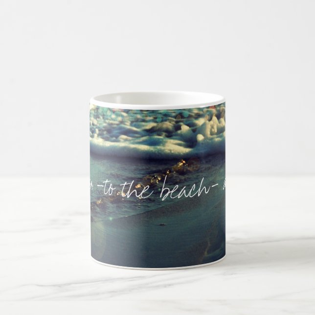 Mug Je t'aime à la plage et au dos (Centre)