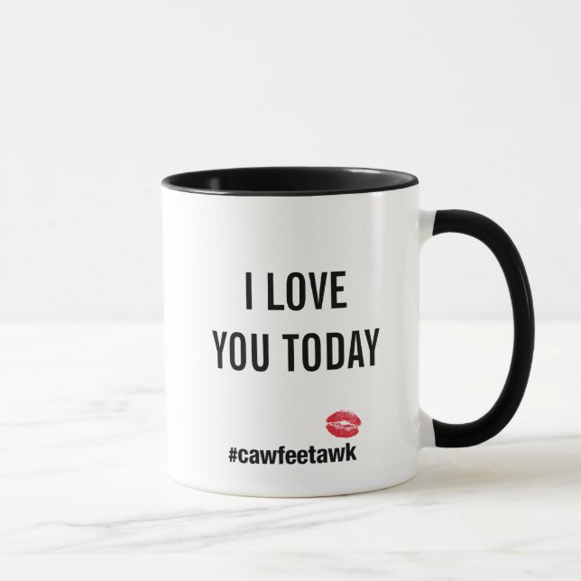 Mug Je t'aime aujourd'hui (tasse) (Droite)