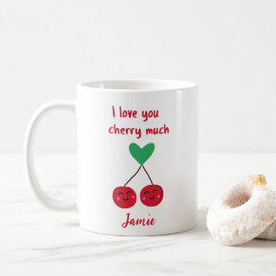Mug Je t'aime beaucoup Cerise Funny Saint-Valentin