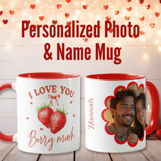 Mug Je t'aime Berry Beaucoup de sucré Saint-Valentin (I Love You Berry Much Sweet Valentine’s Day Mug)
