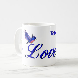 Mug Je t'aime Bluebird Personnalisé