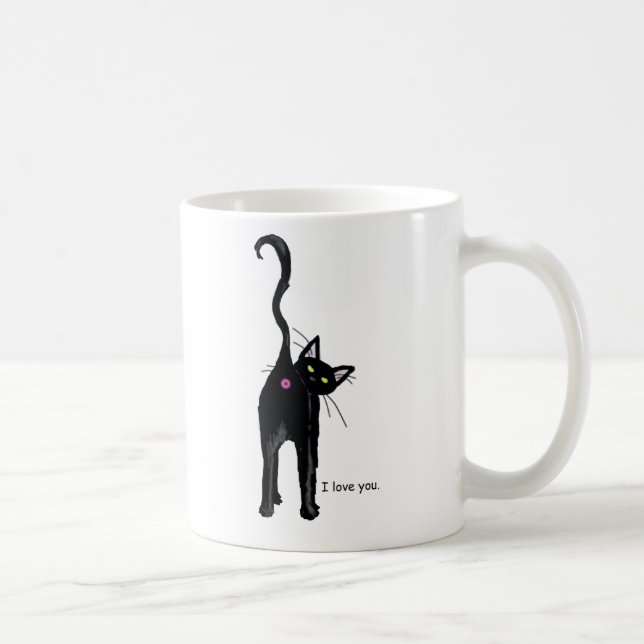 Mug Je t'aime, chat (Droite)
