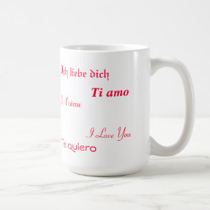 Mug Je t'aime dans cinq langues