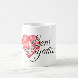 Mug Je t'aime dans le turc - seviyorum de Seni