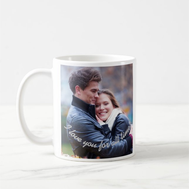 Mug Je T'Aime Depuis Toujours ! Photo et message en co (Gauche)