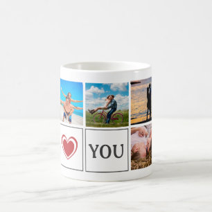 Mug Je t'aime Je coeur ma petite amie photo collage