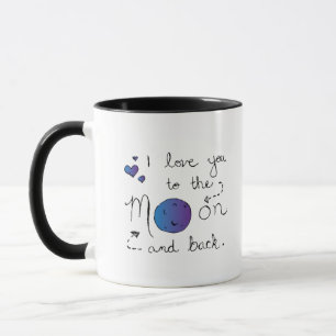Mug Je t'aime jusqu'à la lune et retour Style d'amour