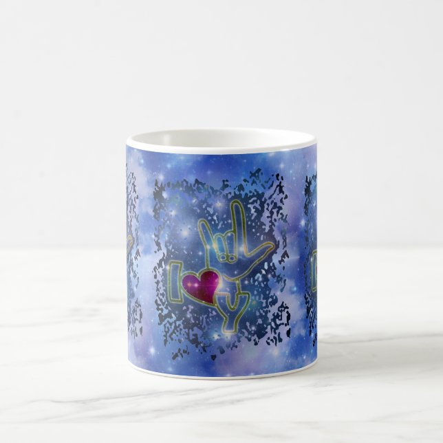 Mug JE T'AIME/langue des signes (Centre)