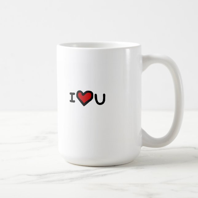 Mug "Je t'aime plus que le chocolat " (Droite)