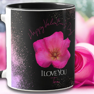 Mug Je t'aime - Rose - Saint-Valentin Personnalisé Ten