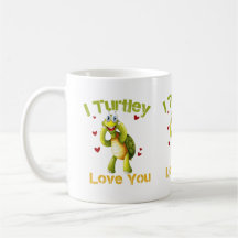 Je T'aime Tortue Mignonne Jeu de Mots