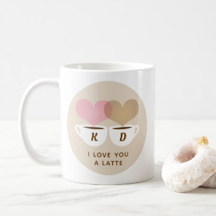 Mug Je T'Aime Un Dernier Monogramme Personnalisé Init