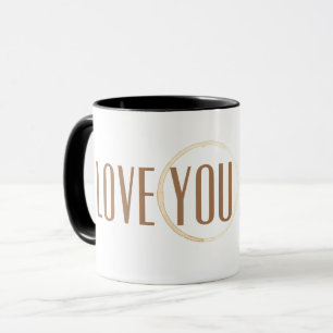 Mug Je t'aime un Latte avec l'anneau de café