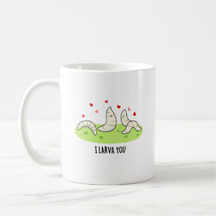 Mug Je T'Entends Drôle Larvae Love Pun