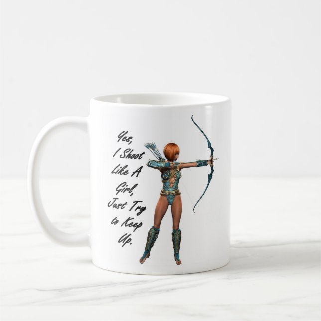 Mug Je tire comme une fille (Gauche)