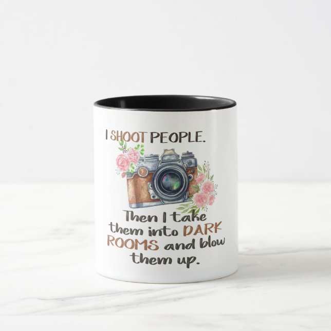 Mug Je tire sur les gens/la photographie (Centre)
