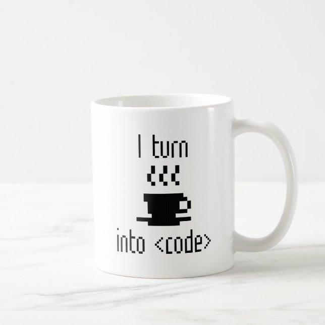 Mug Je Transforme Le Café En Code (Droite)