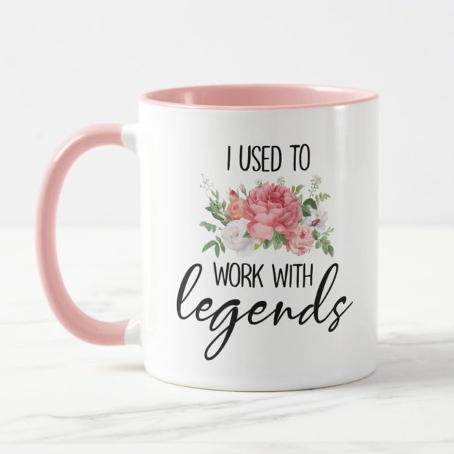 Mug Je travaillais avec la légende, New Job (Créateur téléchargé)
