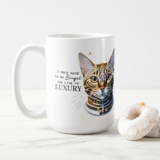 Mug Je travaille dur pour que mon Bengale puisse vivre