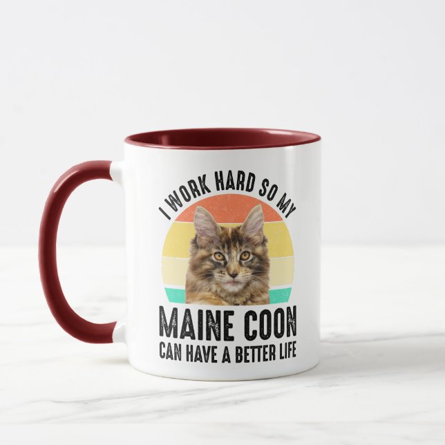 Mug Je Travaille dur Pour Que Mon Maine Coon Puisse Mi (Gauche)