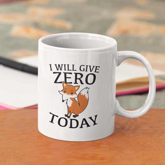 Mug Je Vais Donner Zero Fox Aujourd'Hui (I Will Give Zero Fox Today Mug)