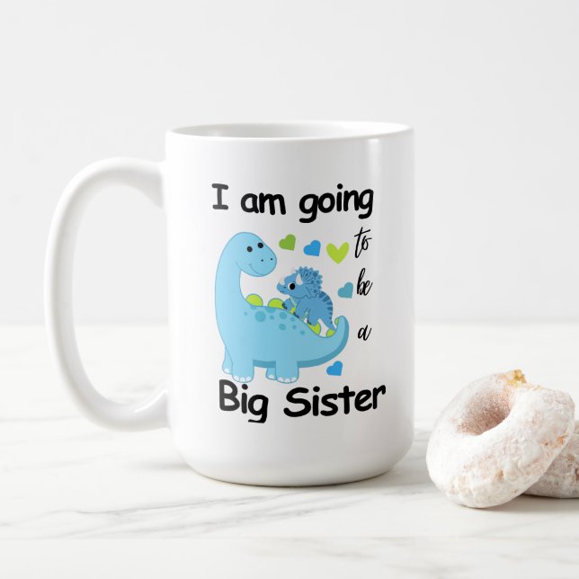 Mug Je vais être une grande soeur dinosaure (Avec donut)