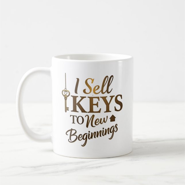 Mug Je vends des clés à un nouveau revendeur de début (Gauche)