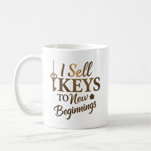 Mug Je vends des clés pour de nouveaux départs   Court