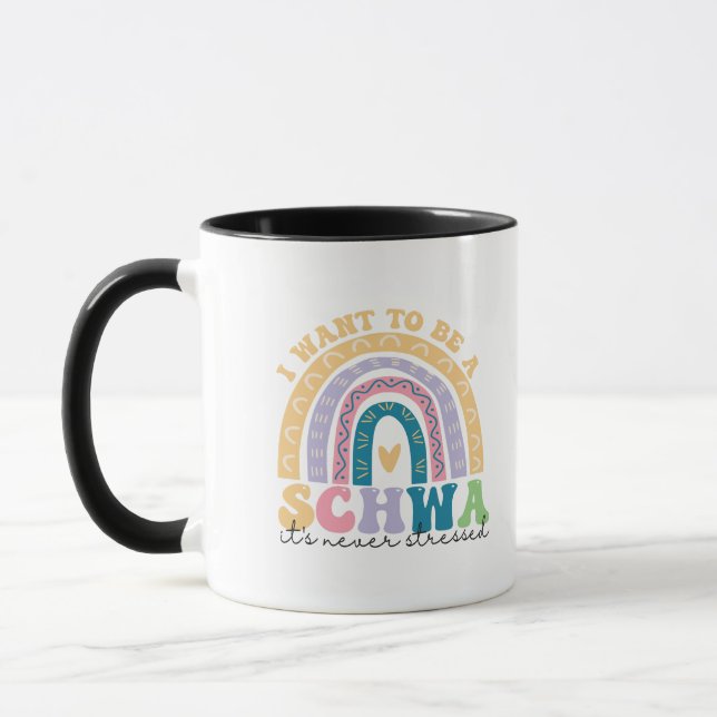 Mug Je veux être un schwa La science n'est jamais stre (Gauche)