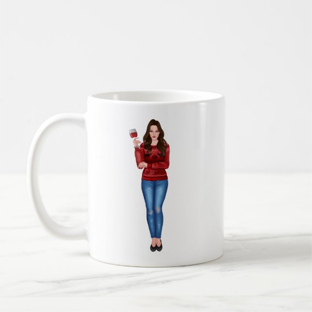 Mug "Je veux juste boire du vin et regarder Noël" C (Gauche)