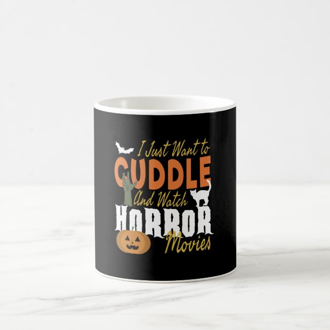 Mug Je veux juste flâner et regarder des films d'horre (Centre)