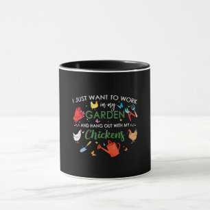 Mug Je Veux Juste Travailler Dans Mon Jardin Et Accroc