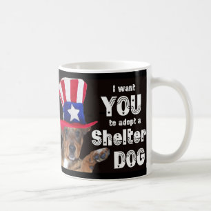 Mug Je veux que VOUS adoptiez un chien d'abri