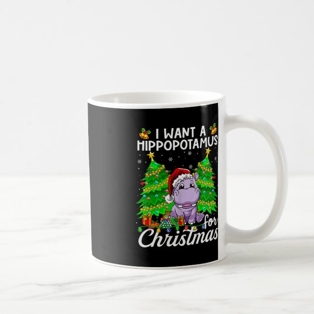 Mug Je Veux Un Hippopotame Pour Les Lumières De Noël P (Droite)