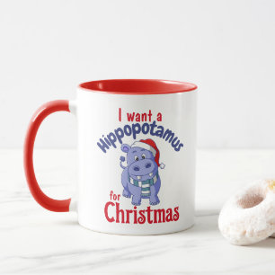 Mug Je veux un Hippopotame pour Noël
