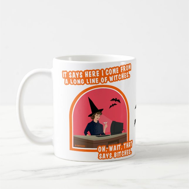 Mug Je viens d'une longue lignée de sorcières. (Gauche)