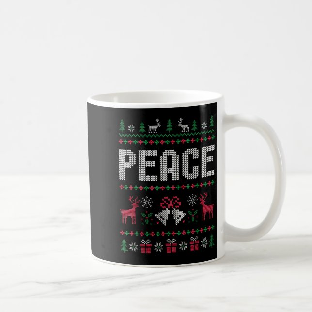 Mug Je Viens En Paix Noël Noël Noël Noël Noël Reindeer (Droite)