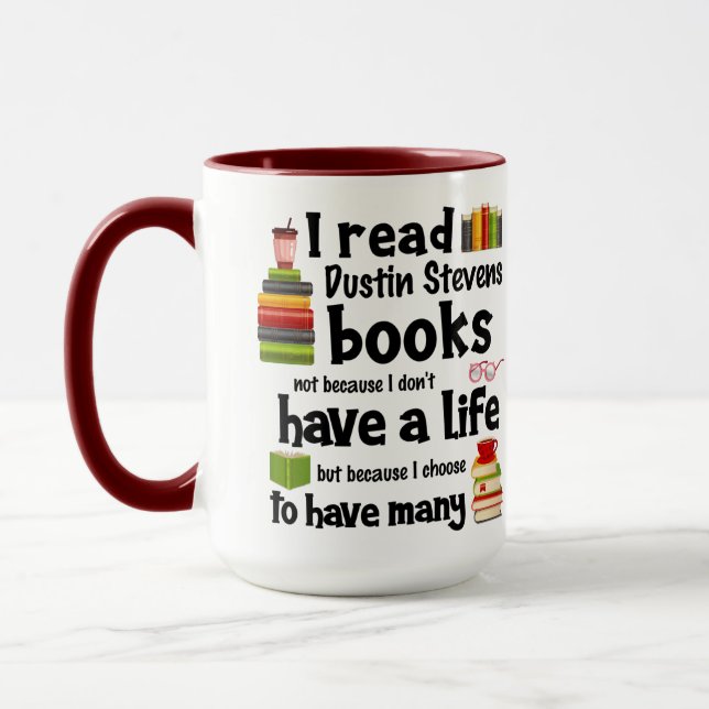 Mug Je Vis Beaucoup De Vies Lire Dustin Stevens Livres (Gauche)