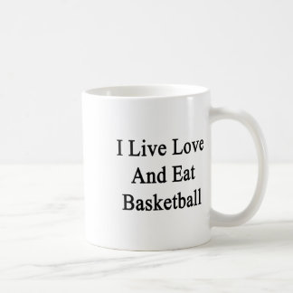 Mug Je vis, j'aime et je mange du basket-ball