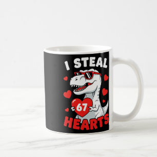 Mug Je vole 67 cœurs Drôle 67 Saint-Valentin Dinosaure