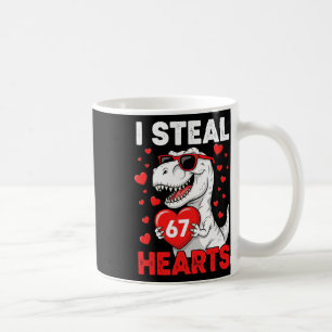 Mug Je vole 67 cœurs Drôle 67 Saint-Valentin Dinosaure