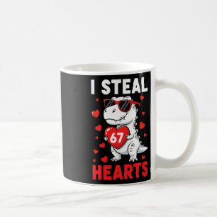 Mug Je vole 67 cœurs Drôle 67 Saint-Valentin Dinosaure
