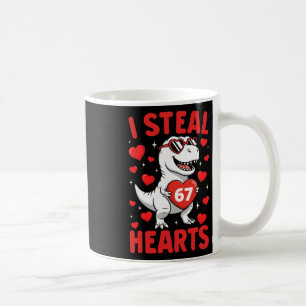Mug Je vole 67 cœurs T Rex drôle Saint Valentin 67 Mem