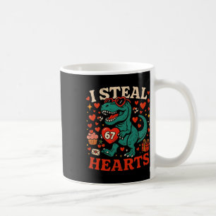 Mug Je vole des cœurs 67 T-rex de la Saint-Valentin dr