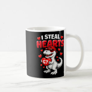 Mug Je vole des cœurs T Rex Saint Valentin 67 Meme 6 7