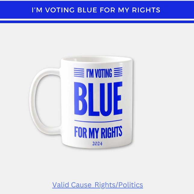 Mug Je vote le démocrate bleu (Créateur téléchargé)