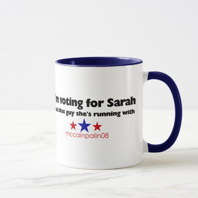 Mug Je vote pour Sarah (Droite)