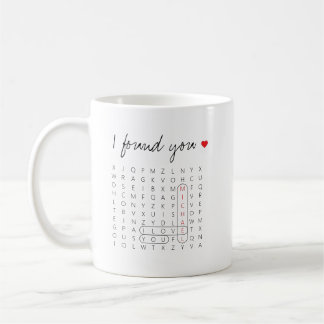 Mug Je Vous Ai Trouvé Mot Recherche Jeu Photo Romantiq