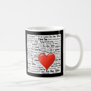 Mug Je vous aime dans plusieurs langues