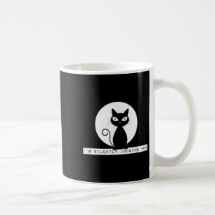 Mug Je Vous Juge Silencieusement Chat Stare Mème Drôle